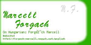 marcell forgach business card